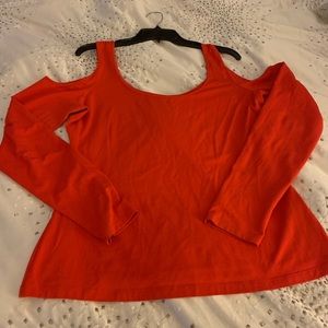 Red/Orange Long sleeve. Fabric is so soft!